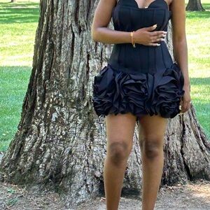 Fashion Nova Black Strapless Dress